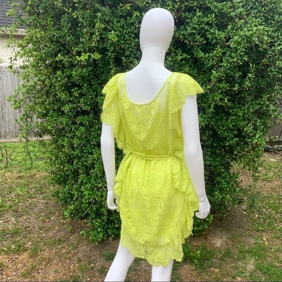 💋NWOT JENS Pirate Booty Key Lime 2 Pc Sheer Lace CoverUp/Dress - Picture 7 of 16